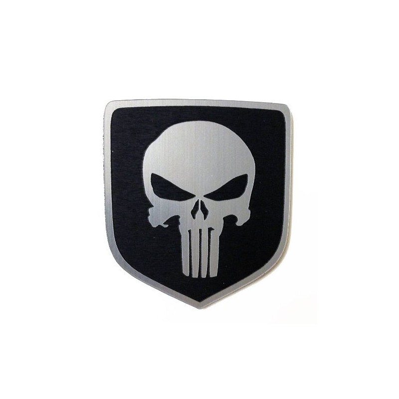 24Designs Compatible Rear Emblem Punisher Black Replacement for Dodge Magnum