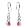 Qings Birthstone Infinity Earrings - 925 Sterling Silver CZ Crystal
