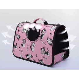 Unbranded Pet Carrier Cat Travel Bag Portable Soft Sided Comfort Case Airline Approved Dog - Pnk