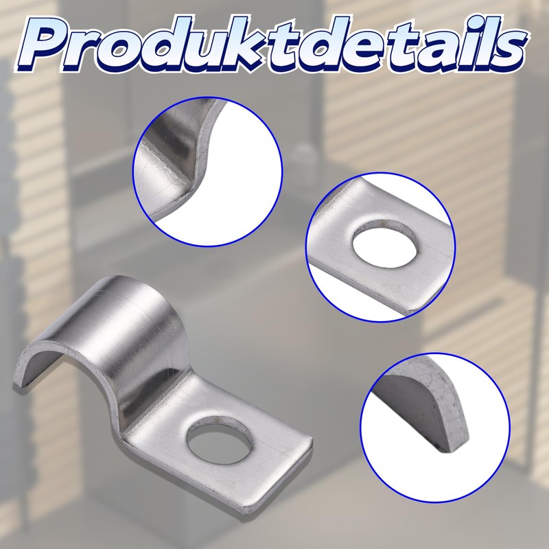 20 pieces stainless steel cable clamps for screwing, metal cable
