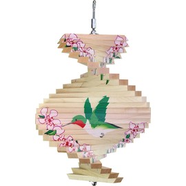 Hummingbird Wood Wind Spinner - Made in USA