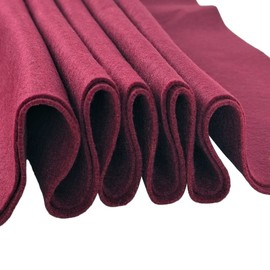 Jtnohx Colour Felt Fabric, 1.4mm Felt Sheets for Crafts, 90x90cm Soft Craft Fabric for Art and Sewing Projects (Maroon)