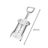 FACKELMANN Korkenzieher mit Flaschenöffner 16,5cm in weiß/Silber, Kunststoff, 16.5 x