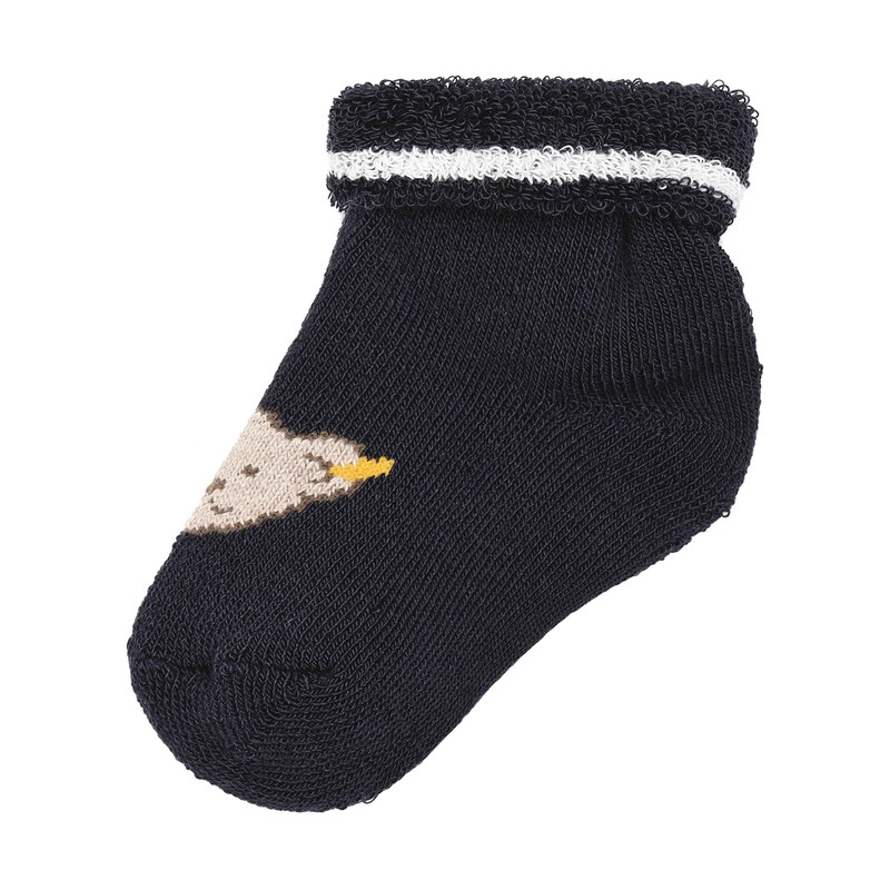 Steiff Unisex Baby Short Socks GOTS, Steiff Navy