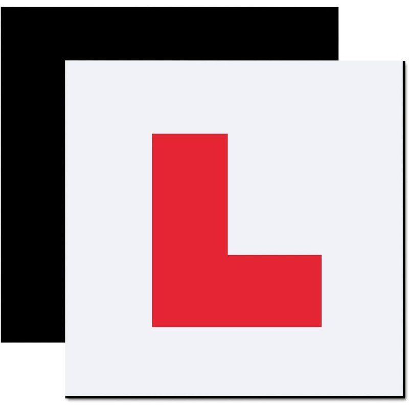 Fully Magnetic Car P-Plates Red L Plate 2 Pack for