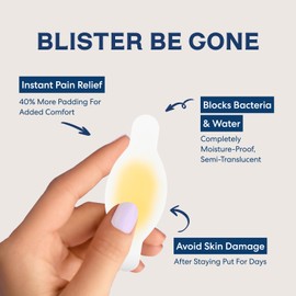 Dr. Frederick's Original Dr. Frederick's Original Better Blister Bandages - 10 ct Toe Pack - Water-Resistant Hydrocolloid Pads for Foot & Toe Protection & Recovery - Blister Relief Pads