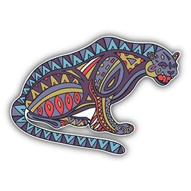 DG Graphics Panther Animal Doodle Waves Pattern Art Decor 5'' x 4'' Vinyl Decal Sticker Wall Window Any Smooth Surface