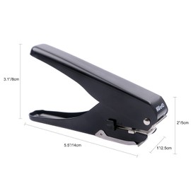 ID Card Slot Punch Badge Slot Hole Puncher Name Tag Punch Hand Held Hole Punch for PVC Cards ID Cards Photo Tag (Black, Slot Punch)