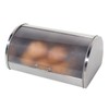 Oggi Stainless Steel Roll Top Bread Box for Kitchen Countertop