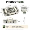 Snackle Box Container 304 Stainless Steel 8 Compartment