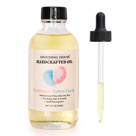 Soothing House Bubblegum Cotton Candy: Moisturizing Body Oil for Soft, Glowing Skin with Almond & Jojoba Oil (4 fl oz)