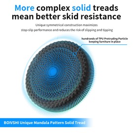 BOIVSHI 50mm Furniture Castor Cups, Bed Wheel Stoppers for Wooden Floors, Furniture Coasters, Carpet Protector Cups, Sofa Leg Floor Protectors 12PCS