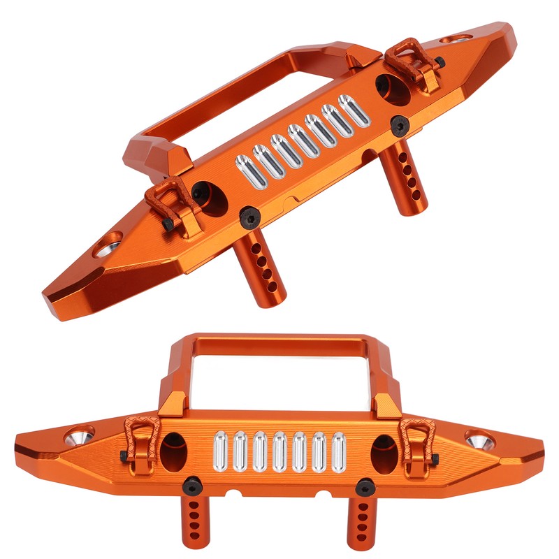 Aluminum Alloy Front Bumper RC Car Upgrade Accessory with LED
