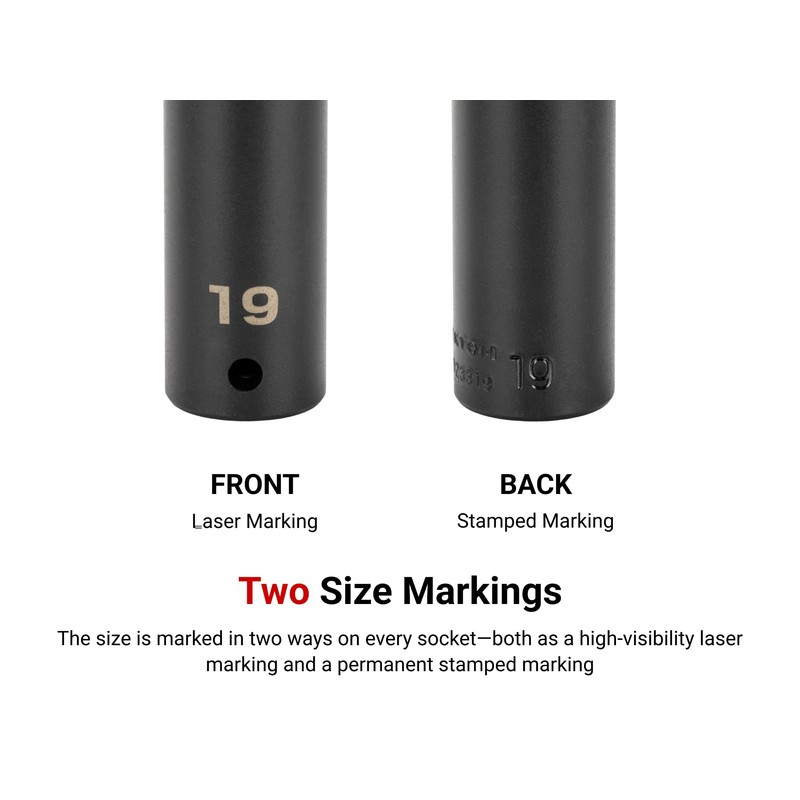 TEKTON 1/2 Inch Drive x 3/8 Inch Deep 6-Point Impact