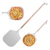 Pala Para Pizza Aluminio Mango Madera Grande, 30x35x133cm
