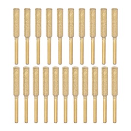 PATIKIL Diamond Chainsaw Sharpener 3/8 Inch High Hardness Whetstone Polishing Chainsaw Sharpening Set Grinding File for Chainsaw Stone Jewelry Wood Gold (4.8mm) 21pcs