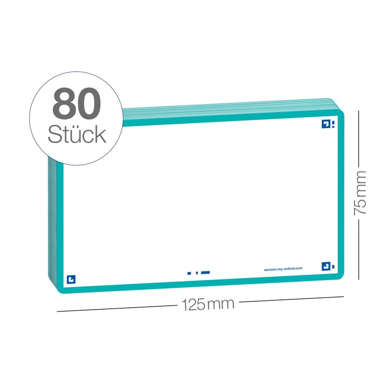 Oxford Flash 2.0 Index Cards A7, Flashcards, 75 x 125