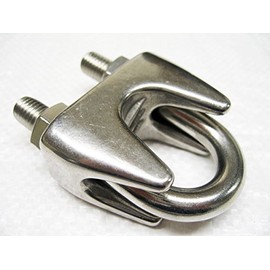 Wire Rope Bulldog Grips Stainless DIN741 25MM (Marine Grade Boat Cable Clip Clamp)