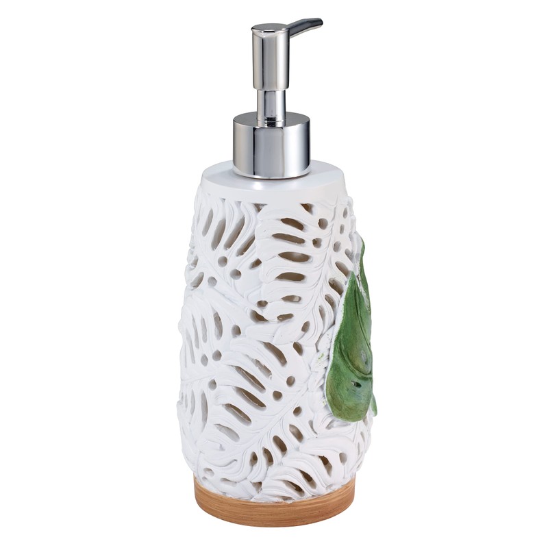 Avanti Linens - Soap Dispenser/Lotion Pump, Palm Tree Leaves Inspired