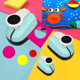 Circle Punch, Circle Hole Punch, Circle Punches for Paper Craft, 1 inch 5/8 inch 3/8 inch Circle Paper Punch, Different Size of Craft Punch, 3 Pcs Hole Puncher for Paper Craft, Card Making, Scrapbook