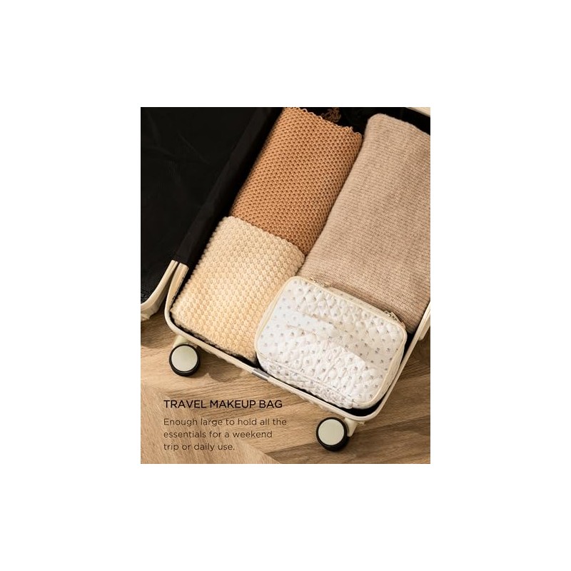 HBselect - Bolsa de maquillaje de viaje, 2 piezas, bolsa