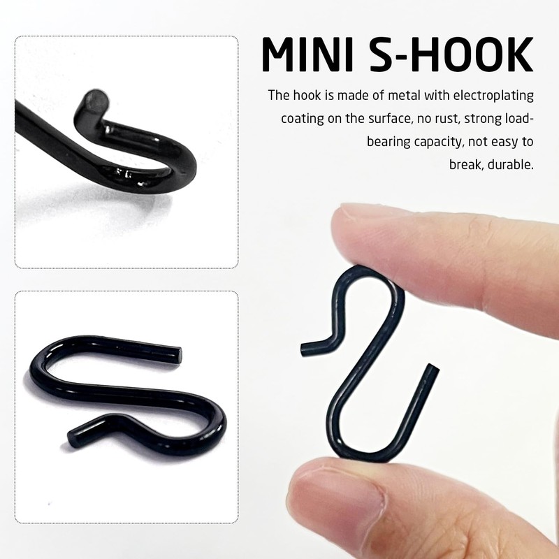 TAFACE 120 Pieces Mini S Shaped Hooks Rustproof Metal Hooks