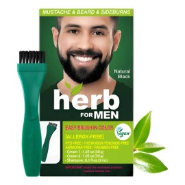 Herb For Men Tinte Para Bigote Y Barba Sin Amoniaco Ppd