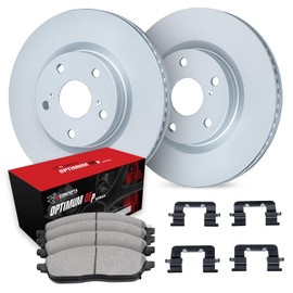 R1 Concepts Front Brakes and Rotors| Hardware Included| Front Optimum OEp Brake Pads and Rotors Kit| Fits 2021-2024 Nissan Kicks; 2020-2024 Nissan Sentra