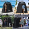 EighteenTek Upgraded Pop-Up Shower Tent, Black, 2-Room Privacy Shelter with