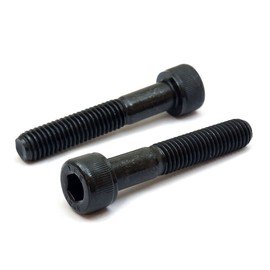 MonsterBolts - M10 x 80mm Socket Head Screws, DIN 912, Alloy Steel, Black Oxide, Partial Thread, 5 Pack