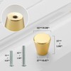 Ymaiss 12 Packs Brushed Gold Cabinet Knobs Cone Shape Kitchen