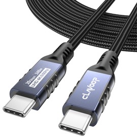 CLAVOOP USB C to USB C Monitor Cable 10ft, USBC 3.2 Gen 2 Video 4K@60HZ/240W Fast Charging/20Gbps USB-C Data Transfer Extend Display Type C Cord Braided for Portable Monitor Laptop SDD Phone