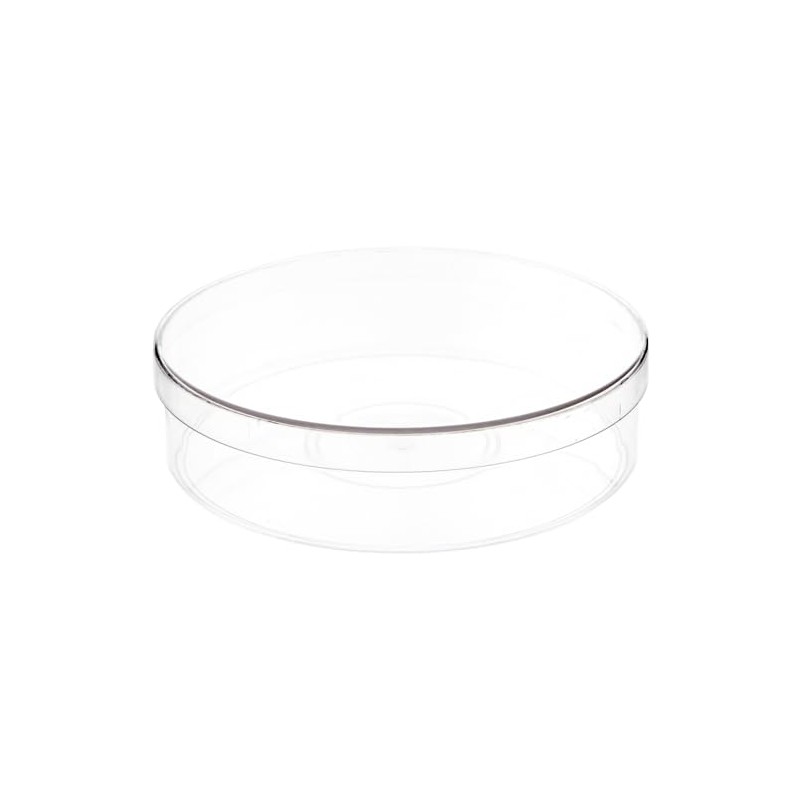 Pioneer Plastics 175C Clear Round Plastic Container, 6" W x