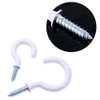 Swpeet 100Pcs White 6 Sizes Cup Hooks Assortment Kit, Vinyl