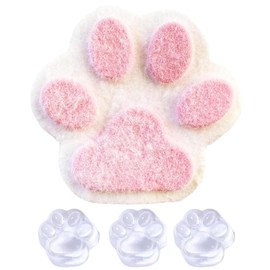 Pack of 2 Fufu Squishy Taba Squishy Cat Paws, 1 Large Plush Paw and 1 Mini Squishy Cat Paw Set (3 Pieces), Squishy Paw Squeeze Toy for Stress Relief for Children and Adults