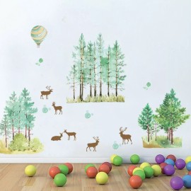 DaraBaby Vinil Decorativo Bosque Venados Sala Habitación Estancia