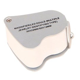 Lupa PDE Ojos con Luces LED Tamaño de Bolsillo Portátil 30X/60X Lupa Iluminada para Personas Mayores Joyeros Coleccionistas Doctores