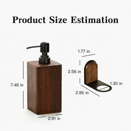 Wooden soap Dispenser with Matching Bottle Holder, Perfect for Kitchens and bathrooms. This Natural Wooden soap Dispenser Makes an Ideal Gift for housewarmings, Weddings, or Birthdays.