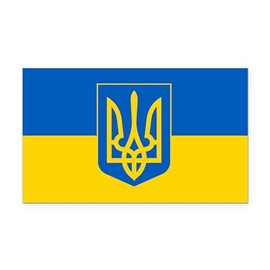 CafePress Ukrainian Flag Rectangle Car Bumper Magnet