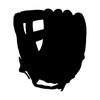 Baseball Glove Silhouette Decal – 5 Inch Black Vinyl Mitt