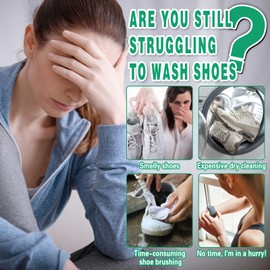 White Shoe Cleaner Kit - Wipes Stains Complete with Brush, Sponge, and Towel - Perfect for Sneakers, Suede (1)