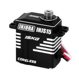 INJORA INJS15 15KG Waterproof Coreless High Torque Micro Servo for 1/18 1/24 RC Crawler Upgrade