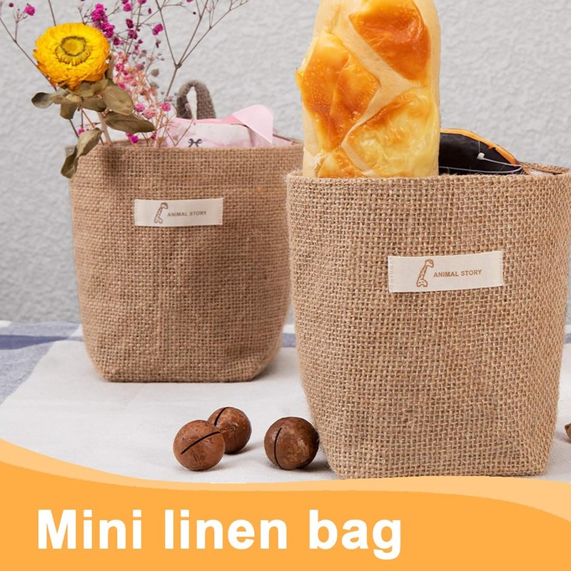 OUDQFCJ Cotton Linen Storage Bag, Removable, Foldable, Washable, Hanging Storage