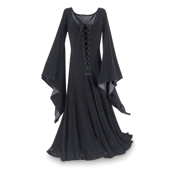 SAGEFINDS Witching Hour Velvet Dress for Women, Witch Renaissance Medieval
