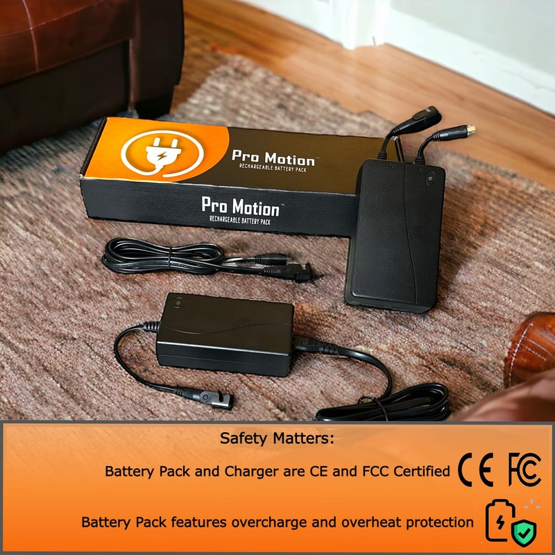 Pro Motion 1800mAh Rechargeable Battery Pack Kit for Power Furniture,