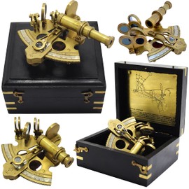 Medieval Replicas Sextant Instruments Solid Brass Working Sextant Original Ship Navigation Fully Working Sextant