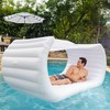Comfy Floats Inflatable Pool Couch - White Pool Float, Floating