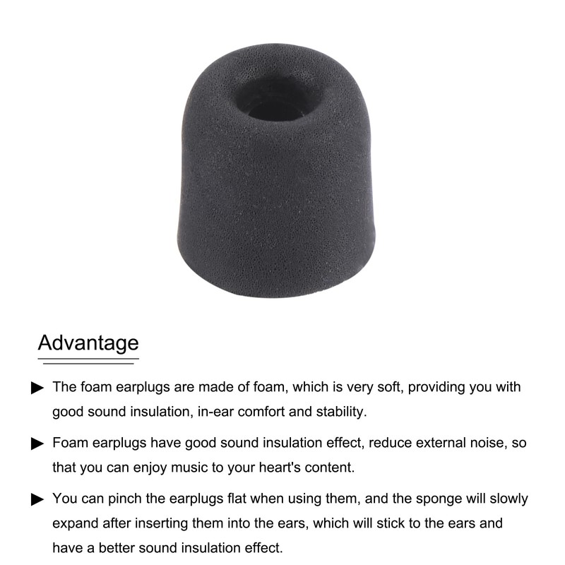 MECCANIXITY Replacement Foam Ear Tips Earbuds Bud 3-4mm Small Size