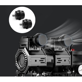 Compressor Silencer Filter, 3/8 Inch Silencer for Air Compressor, 16 mm Metal Air Compressor Air Filter, for Air Compressor Filter, Thread Air Compressor Filter, Pack of 2