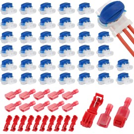 SENENQU Pack of 50 Cable Connectors, Robotic Lawnmower with T-Cable Connector, Cable Connector with Gel Filling, 314 Boundary Cable Connector, Waterproof Lawn Mower Robot Cable Connector